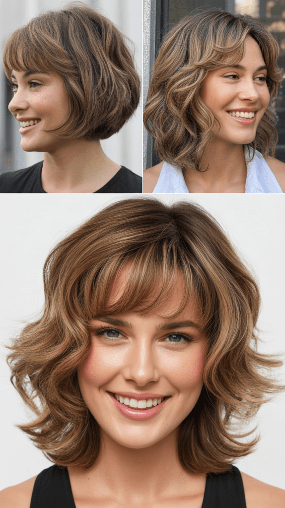 Choppy Bob with Graduated Nape and Straight Fringe