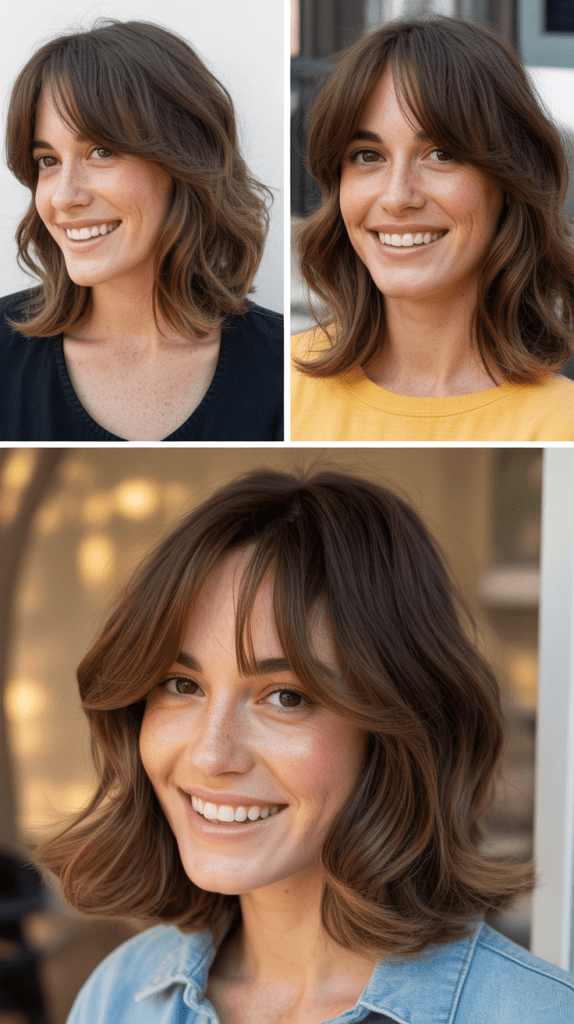 Grown-Out Bangs With Long Layered Bob
