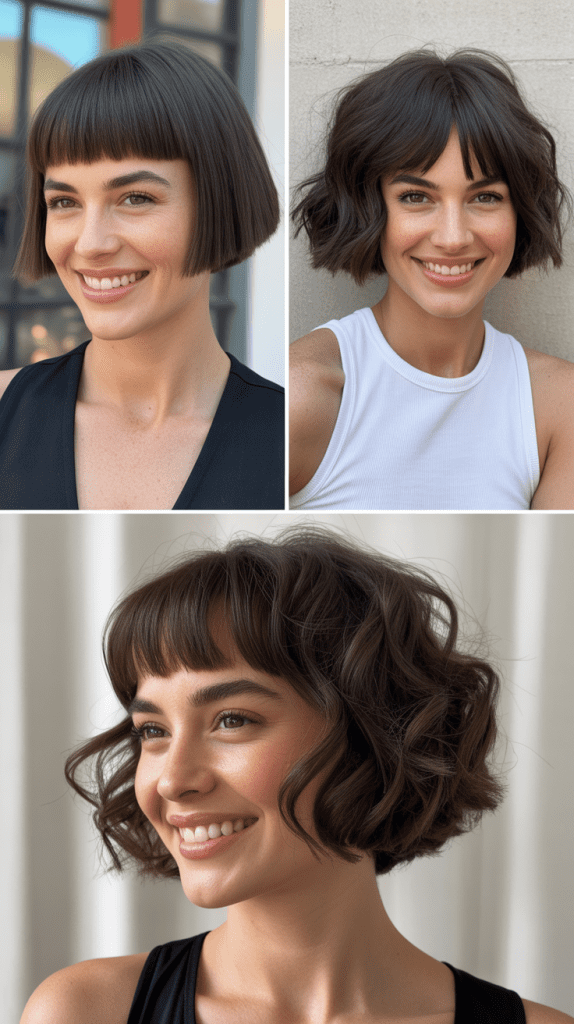 Undercut Bob with Textured Bangs