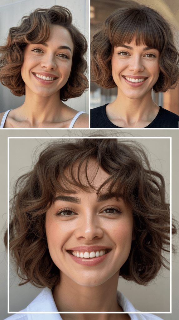 Wavy Lob With Baby Bangs