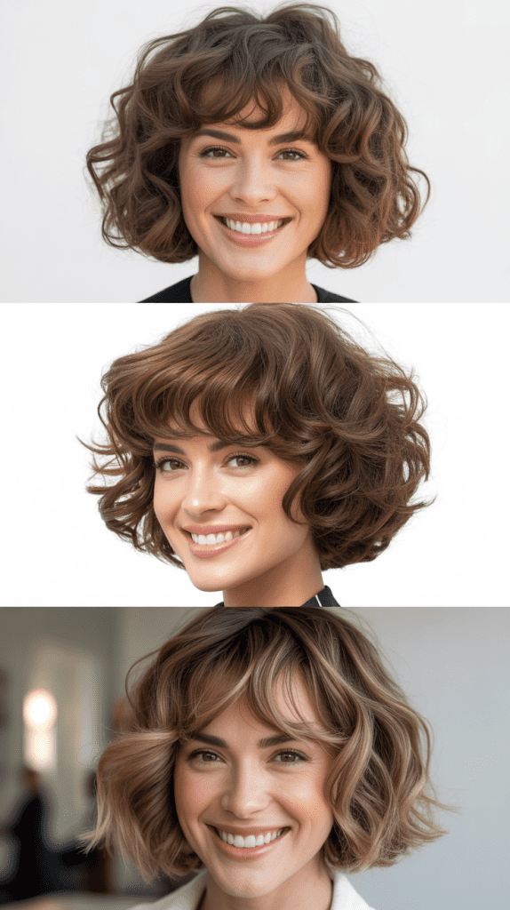 Wavy Bob With Voluminous Bangs