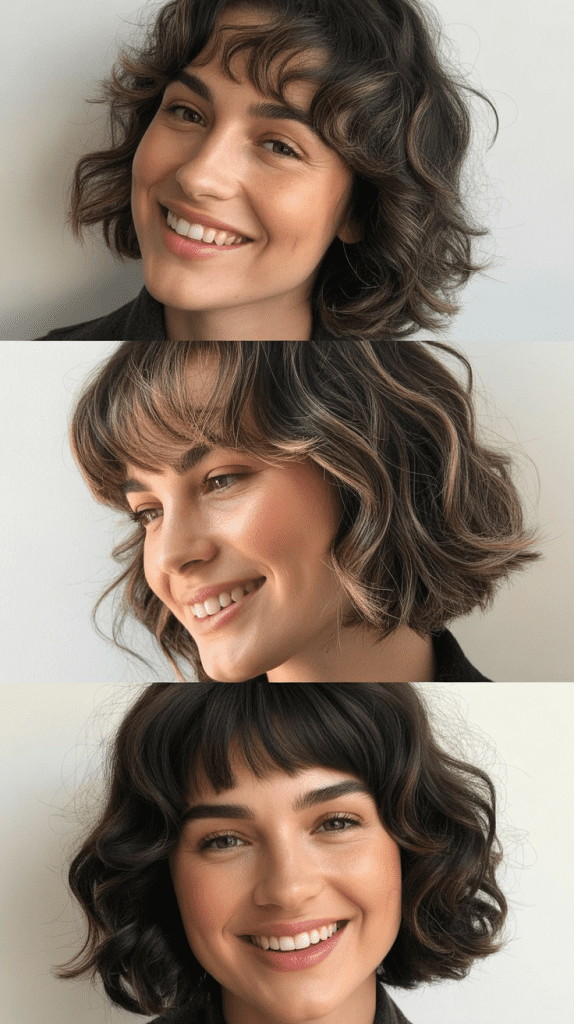 Wavy Bob With Choppy Bangs