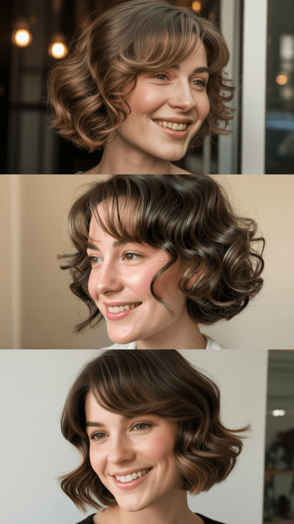 Wavy Bob With Blended Bangs