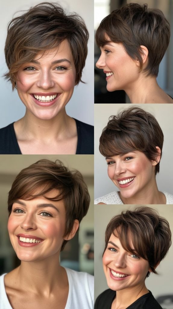  Layered Pixie with Long Bangs