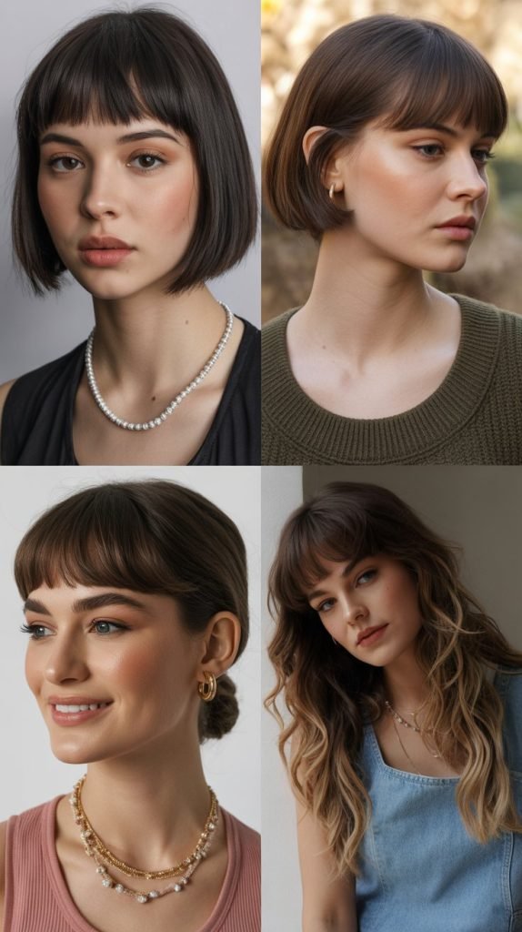 Baby Bangs with Sleek Styling