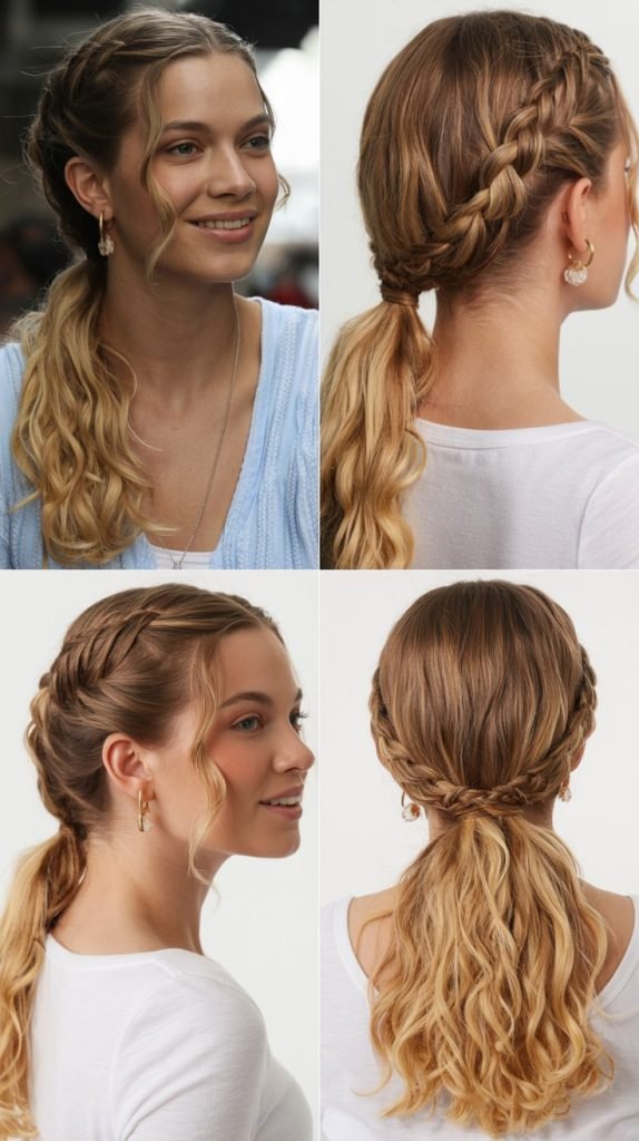 Braided Low Ponytail