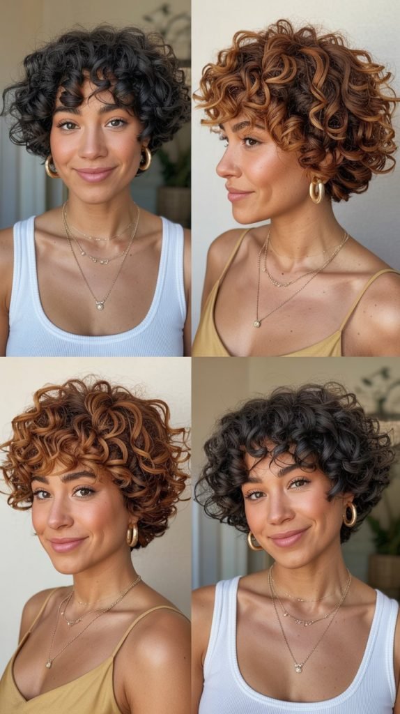 Curly Bantu Knots Style