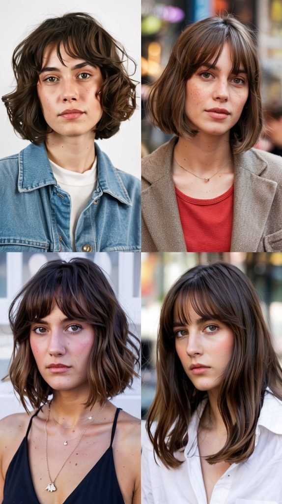 Face-Framing Lob With Curtain Bangs