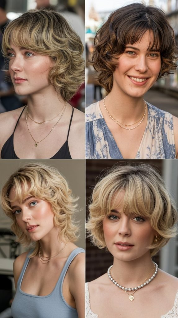 . Feathered Bangs with Shag Cut