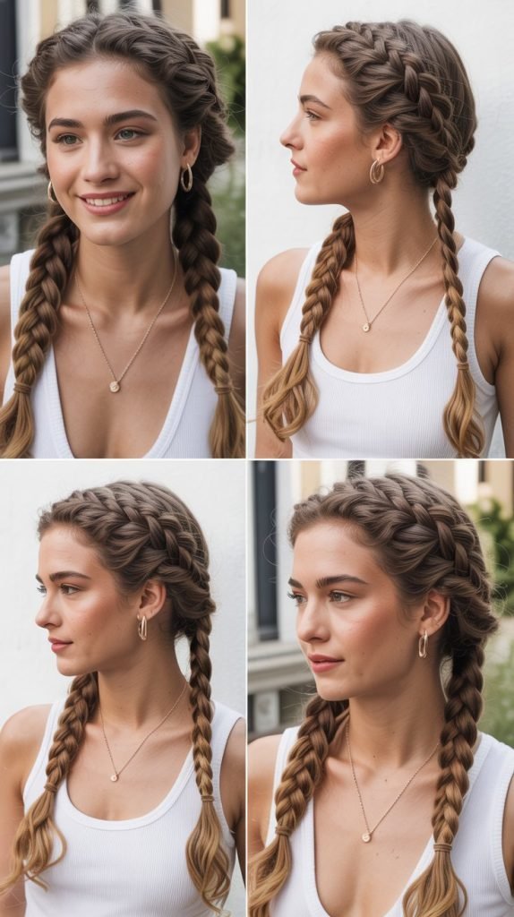 French Braid Pigtails