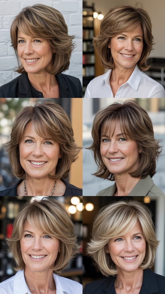 Layered Cut With Eyebrow-Skimming Bangs