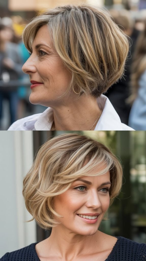 Layered Bob with Shorter Crown