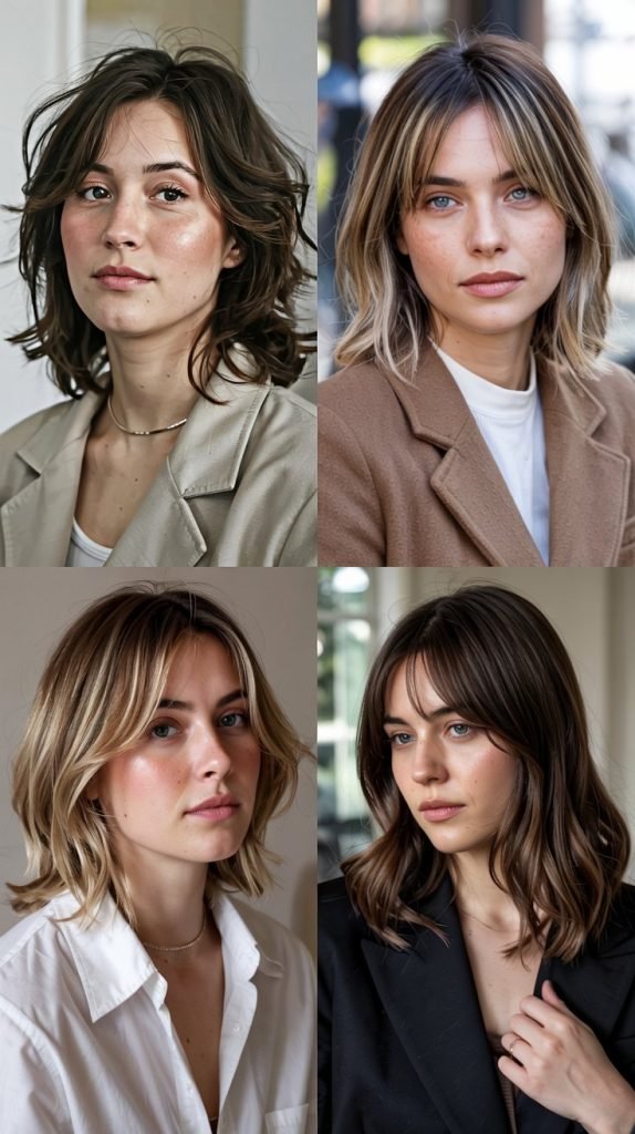  Layered Lob With Wispy Curtain Bangs