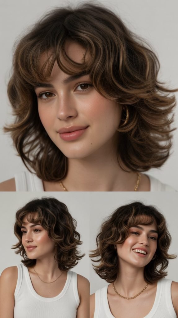 Layered Medium Cut with Baby Bangs