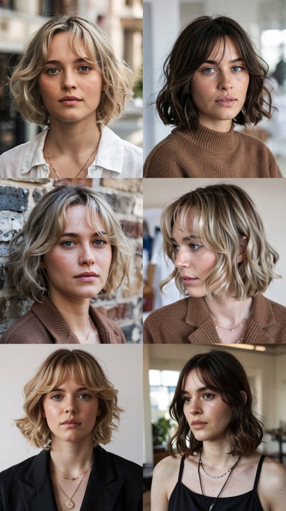  Lived-In Lob With Curtain Bangs