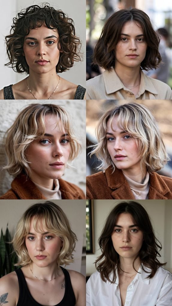 Lob With Grown-Out Curtain Bangs