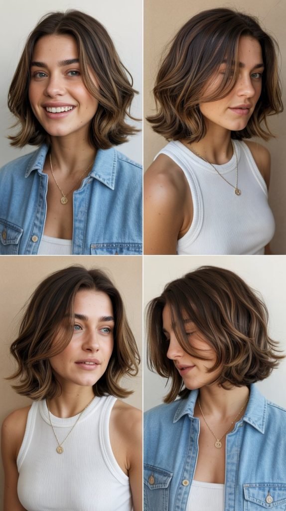 Messy Lob with Texture