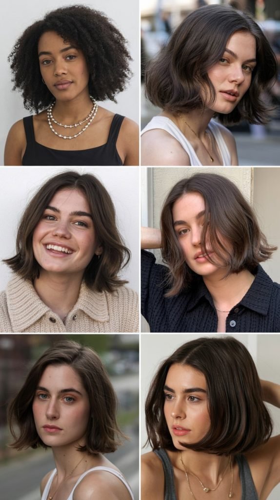 . Long Bob with Deep Side Part