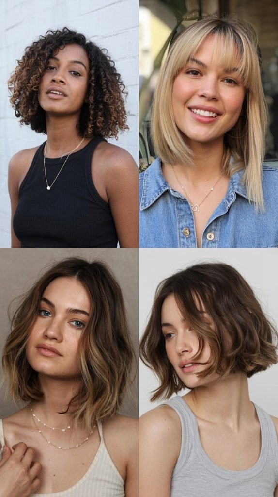 Long Bob with Caramel Highlights