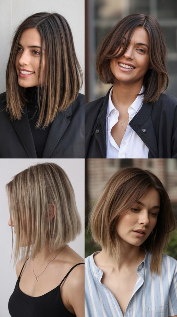 Long Bob with Highlights