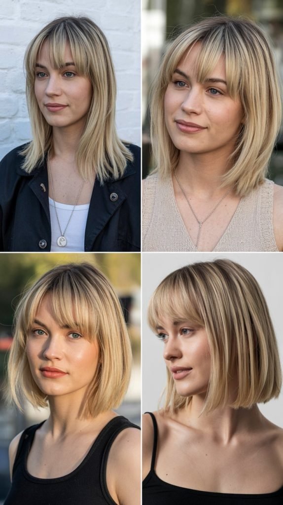  Micro Bangs with Angled Lob