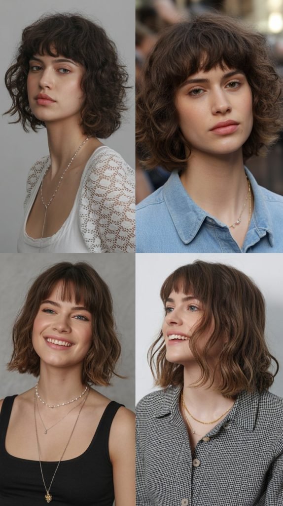  Micro Bangs with Shoulder-Length Cut