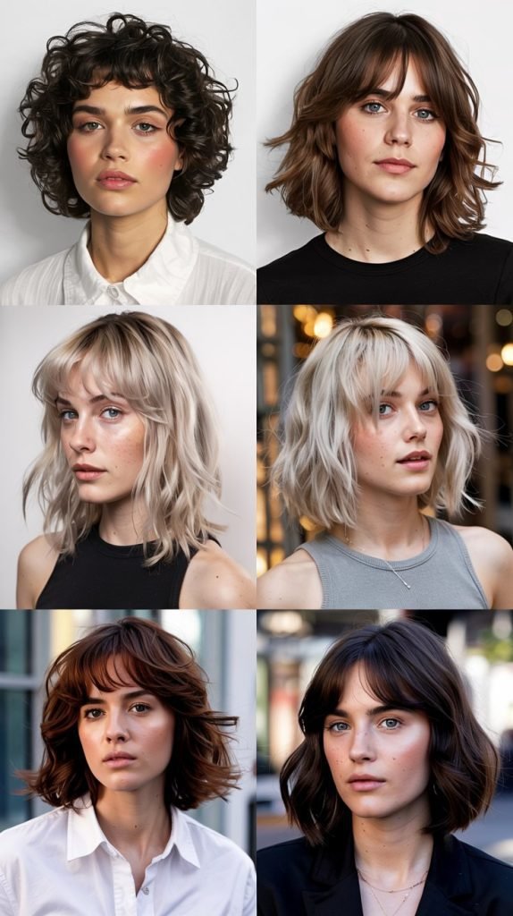  Piecey Lob With Curtain Bangs