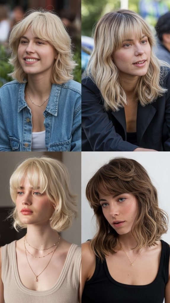  Razored Bangs with Edgy Lob