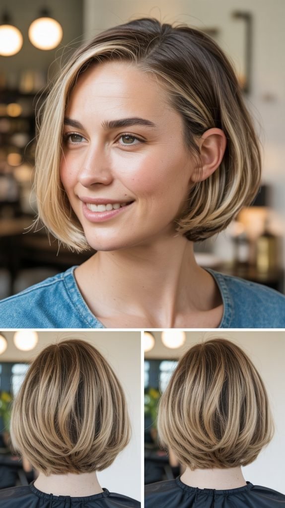  Angled Bob with Shorter Back