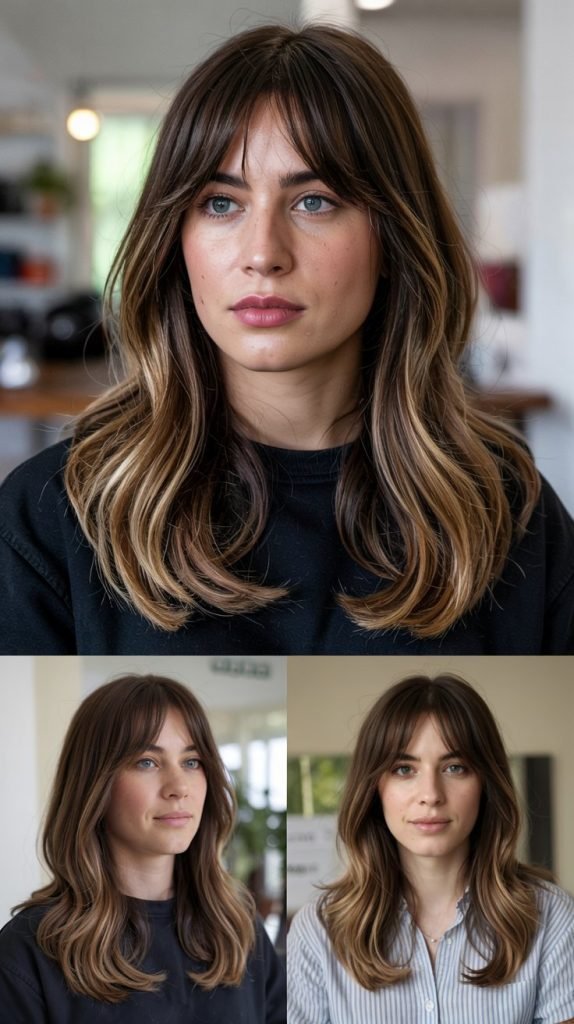  Curtain Bangs With Long Layers