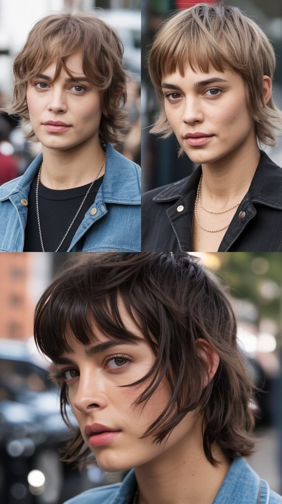  Layered Medium Cut With Choppy Fringe