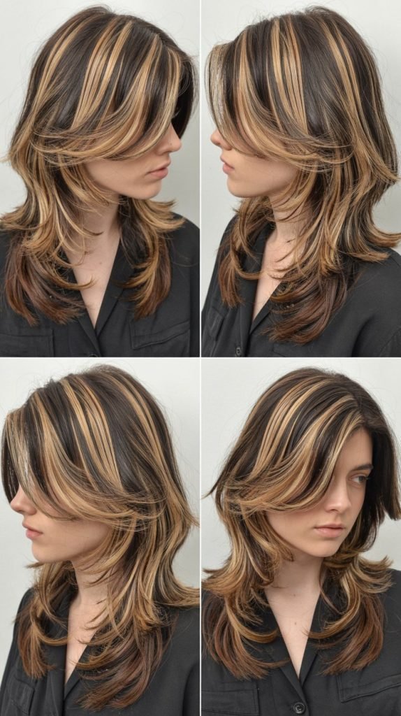 Layered Cut With Ribbon Highlights