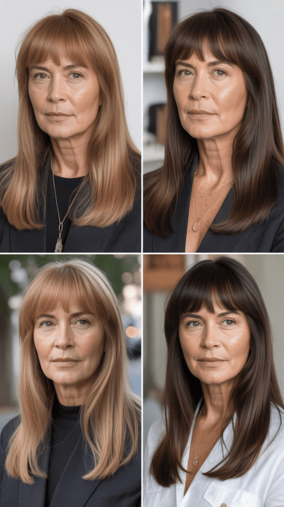 Long Straight Cut with Micro-Bangs