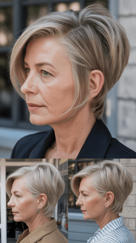 Side-Swept Long Pixie