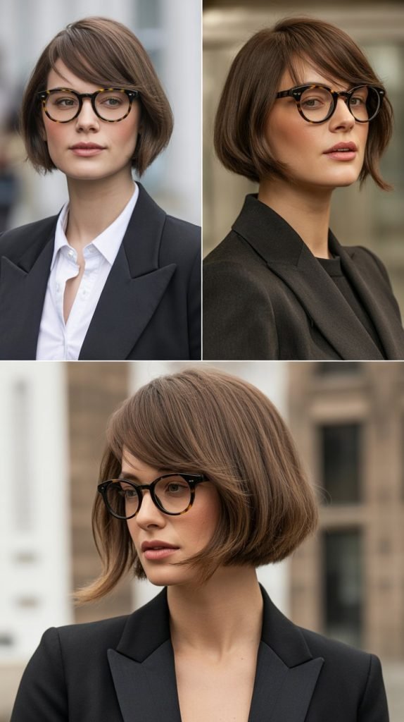 5. Sleek Midi With Wispy Side Bangs