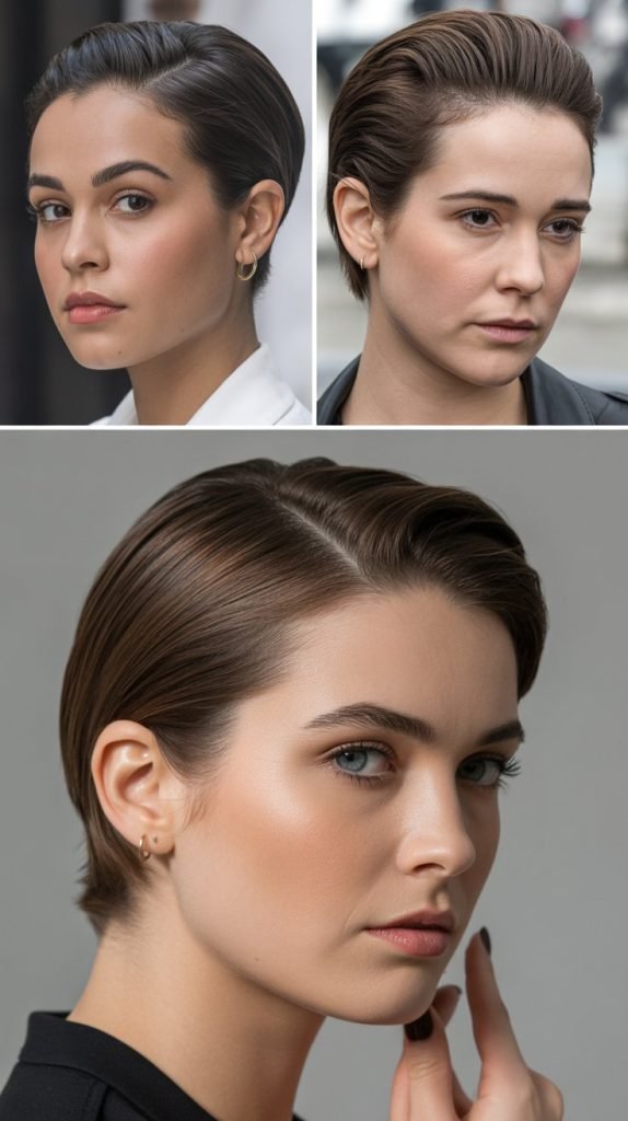 7. Slicked-Back Style