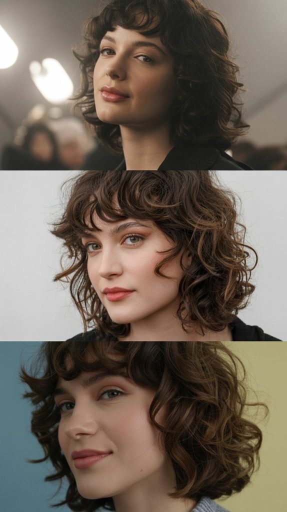 Wispy Micro Bangs With Loose Curls