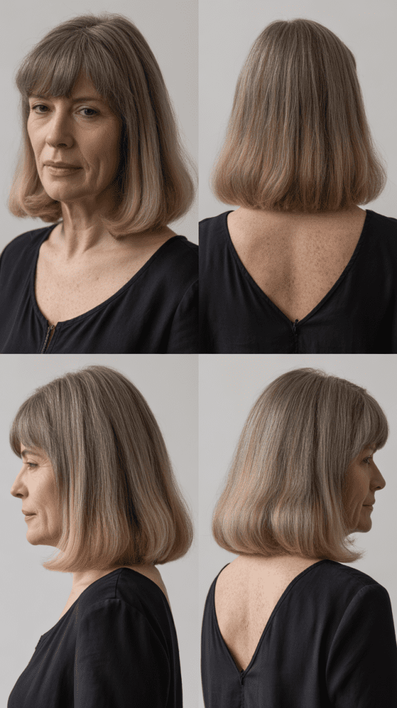 Shoulder-Length with V-Cut Back