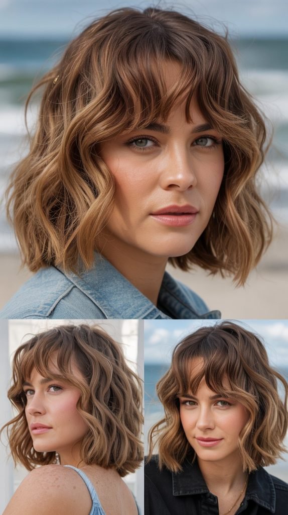 Swoopy Bangs with Tousled Beach Waves