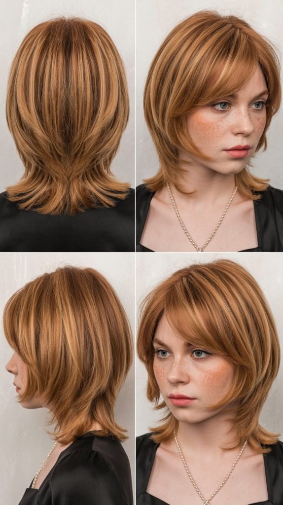 V-Shaped Layers With Peek-A-Boo Bangs