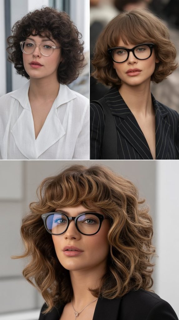 Textured Lob With Asymmetrical Bangs