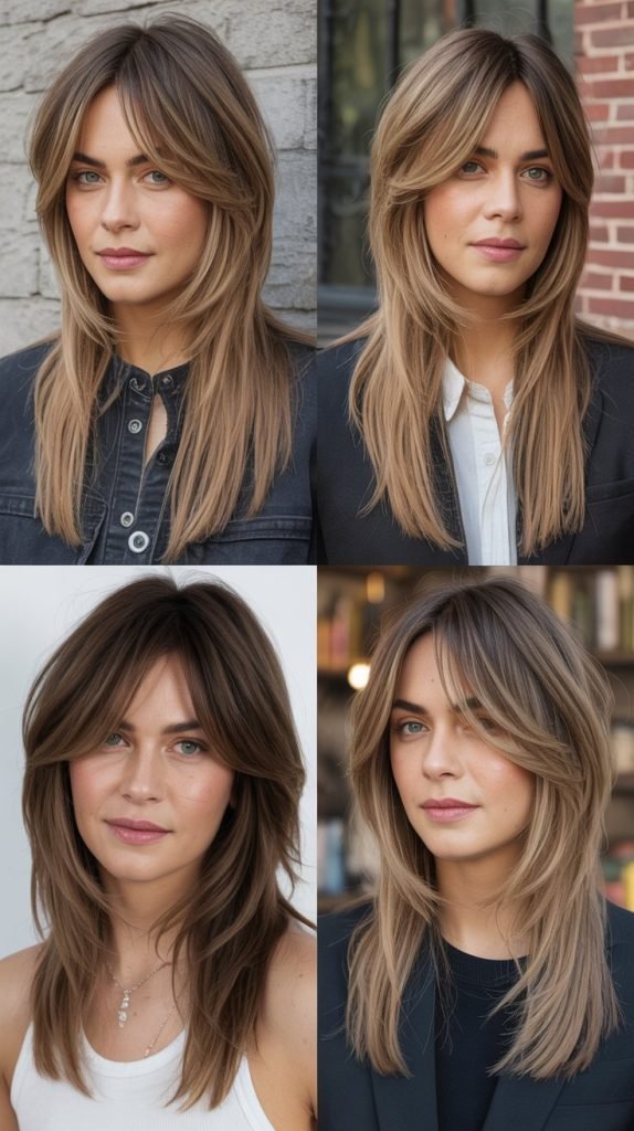 Long Shag with Choppy Front Layers