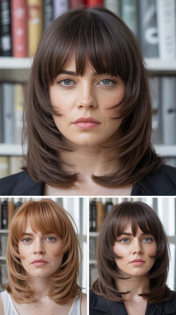 Arched Bangs with Feathered Ends