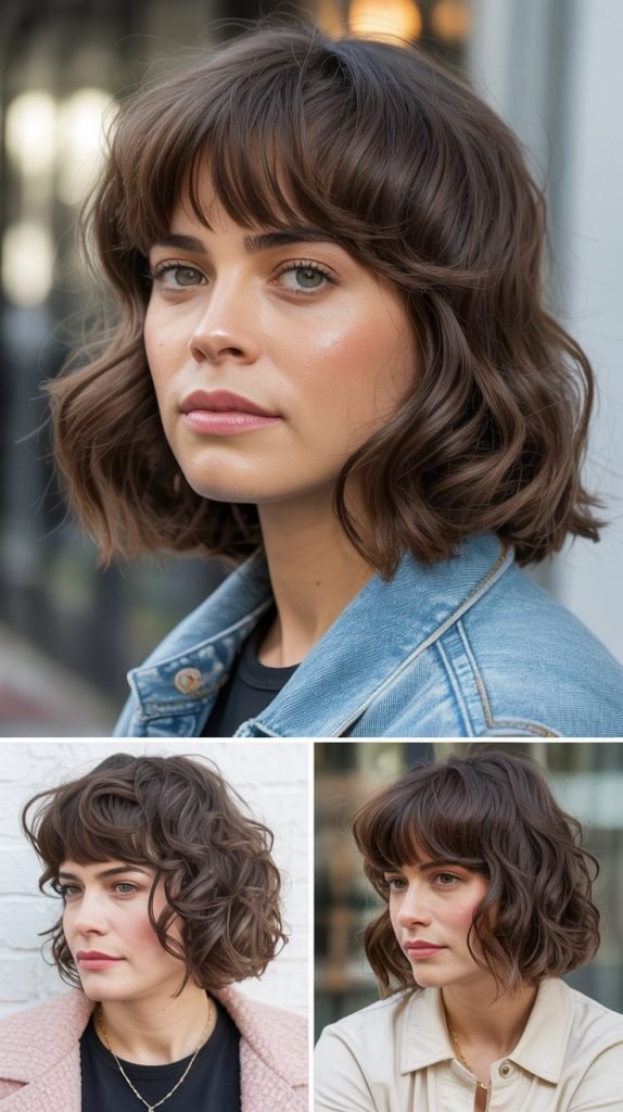 Textured Bang with Lived-In Waves