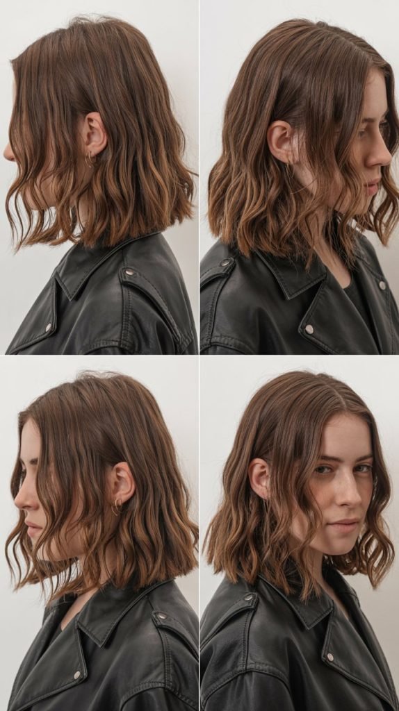 3. Blunt Cut with Internal Layers