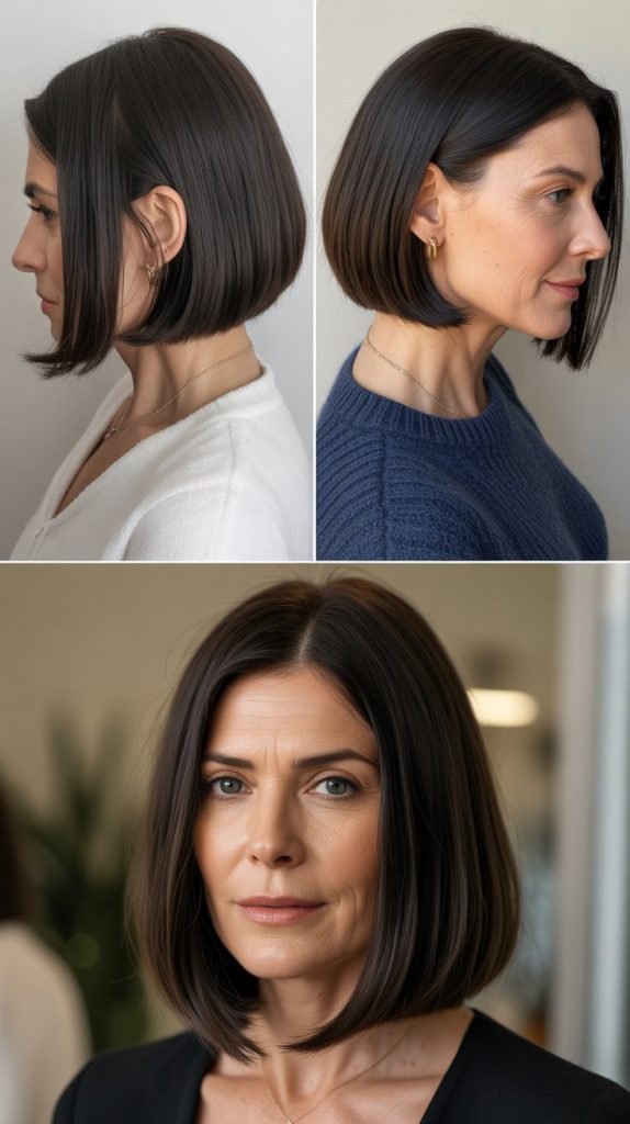 Sleek Center-Parted Lob