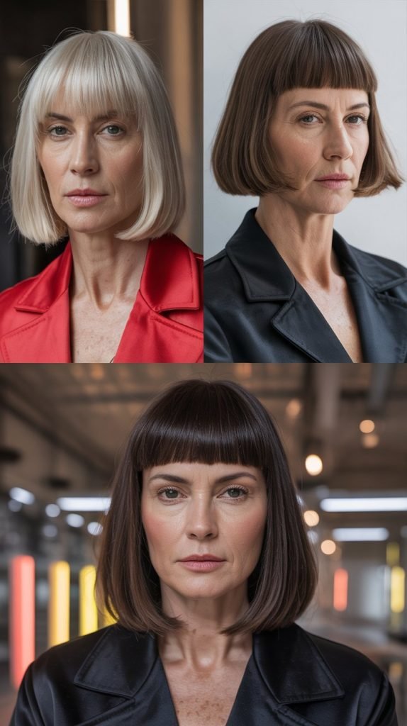 30 Trendy Medium Haircuts With Bangs for Round Faces That Slim Your