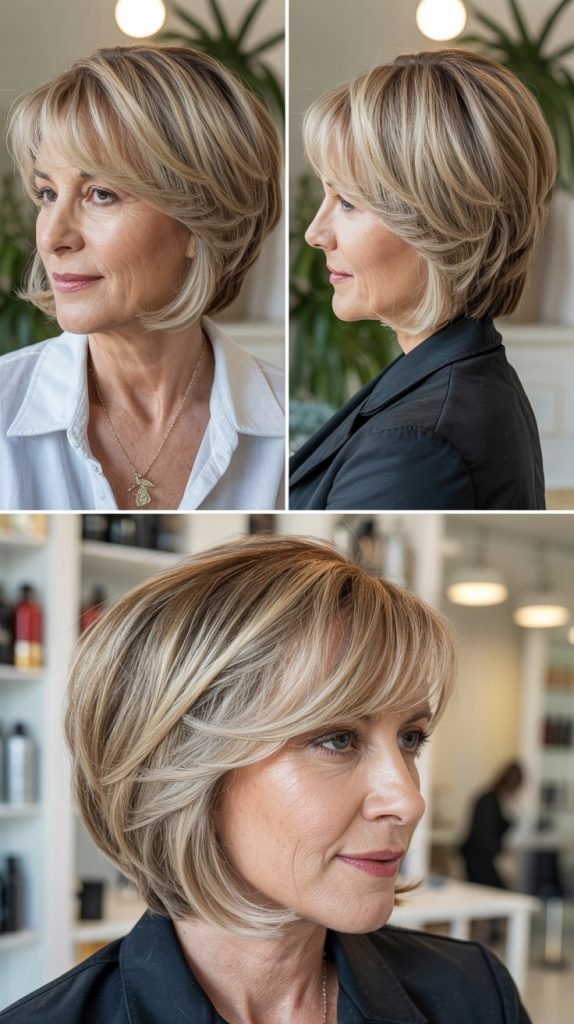 Graduated Bob With Feathered Fringe