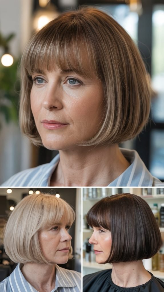 Classic Blunt Bob With Full Bangs