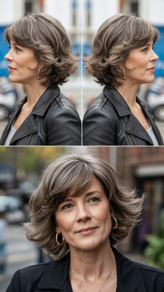 Textured Chin-Length Style
